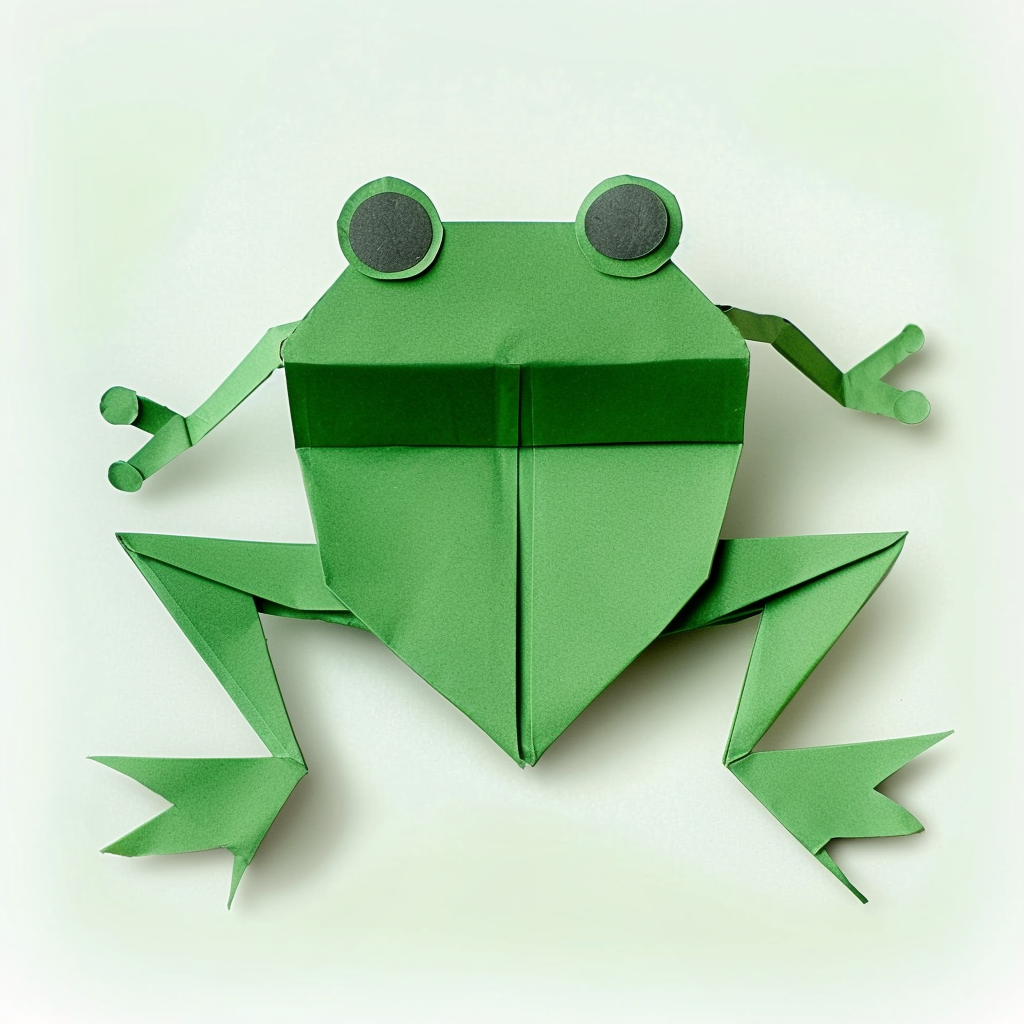 Origami jumping frog 1