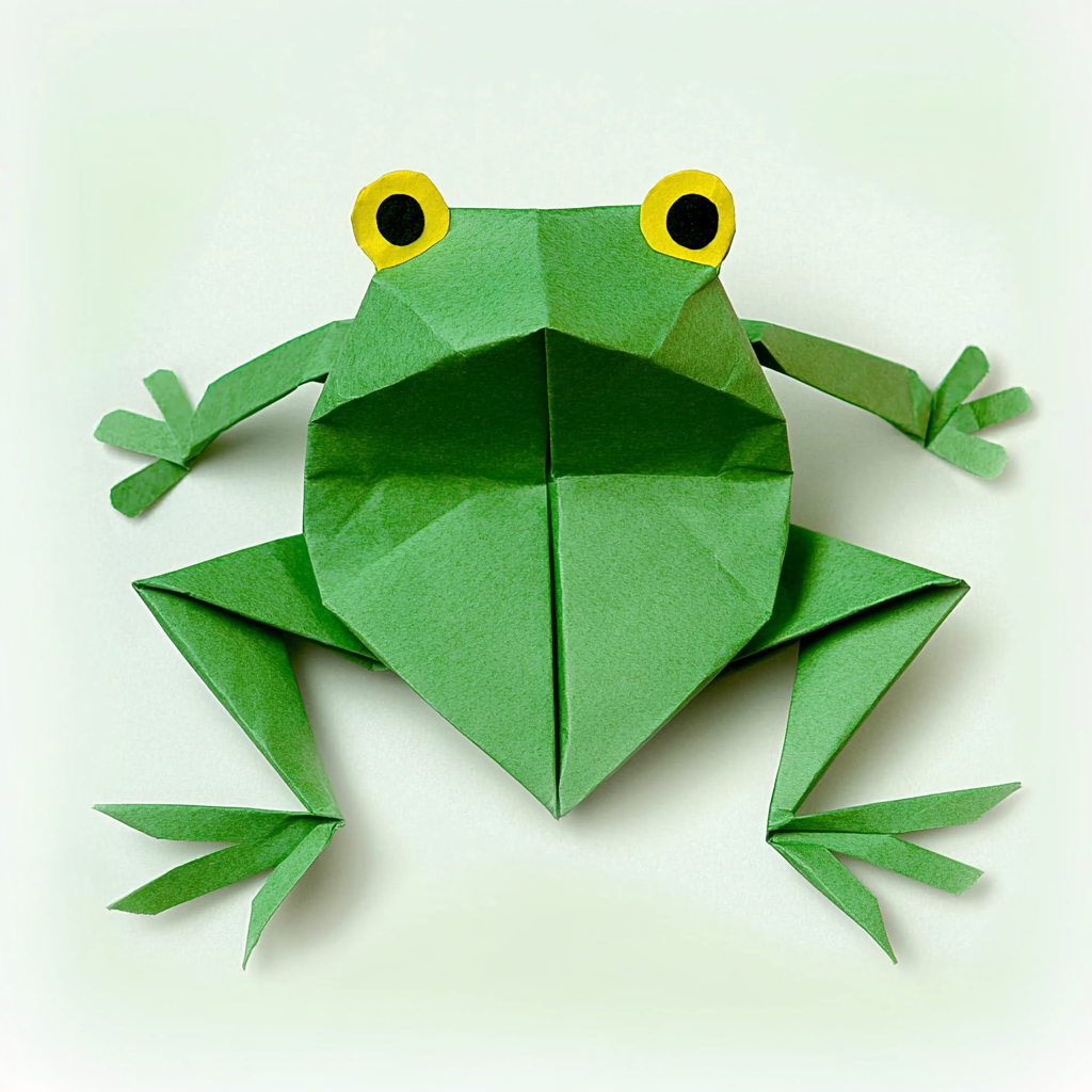 Origami jumping frog 3