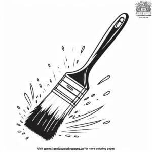 Paintbrush in Use Coloring Pages