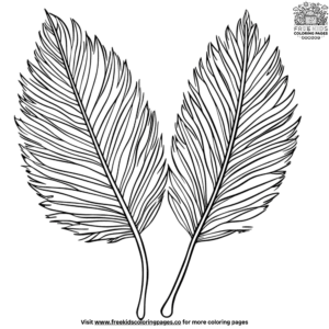 Palm Leaf Coloring Pages