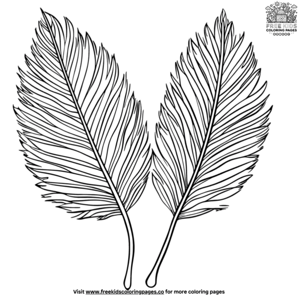 Palm leaf coloring pages