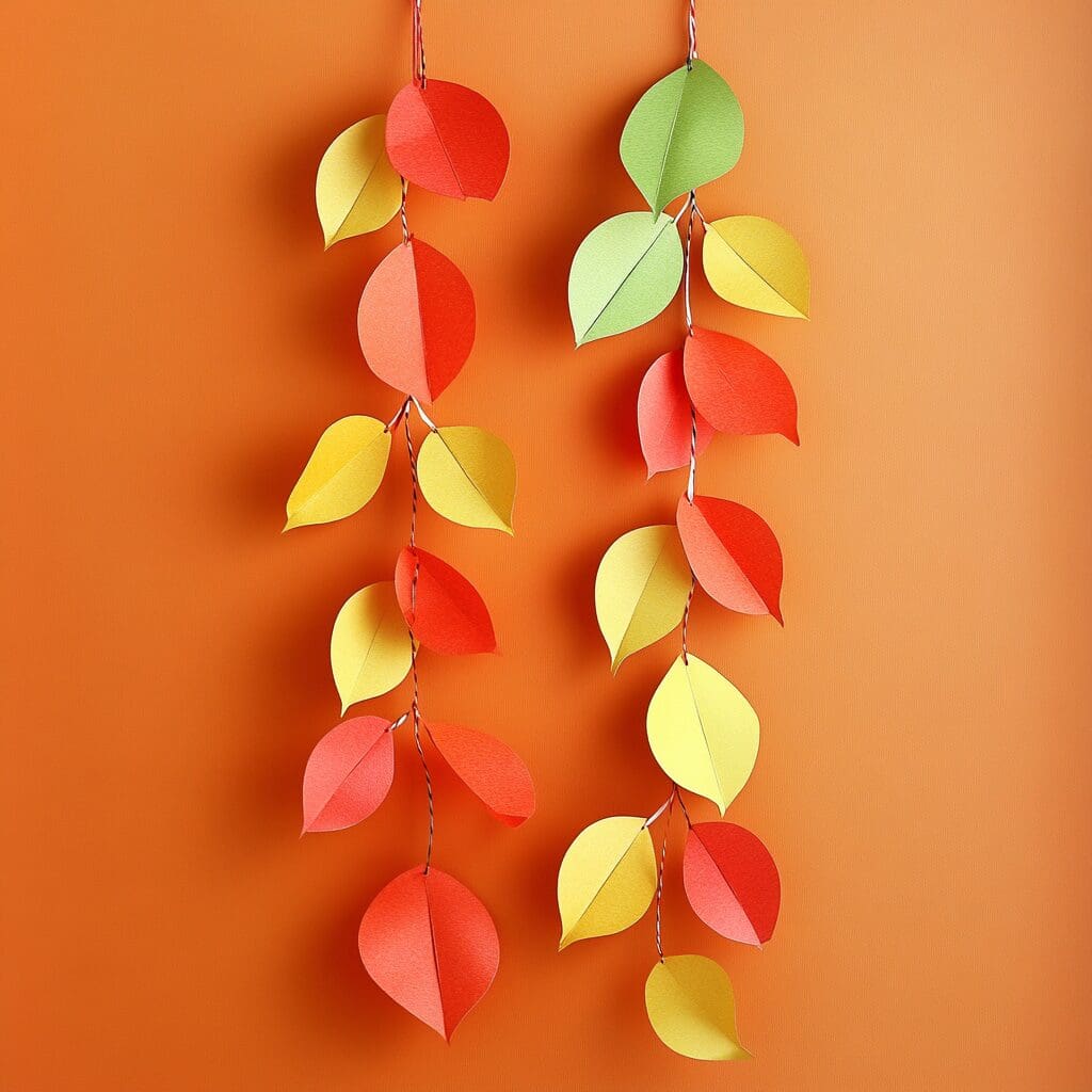 Paper leaf chain garland 3