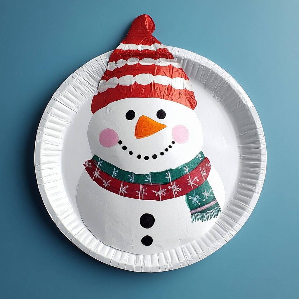 Paper plate snowmen 2