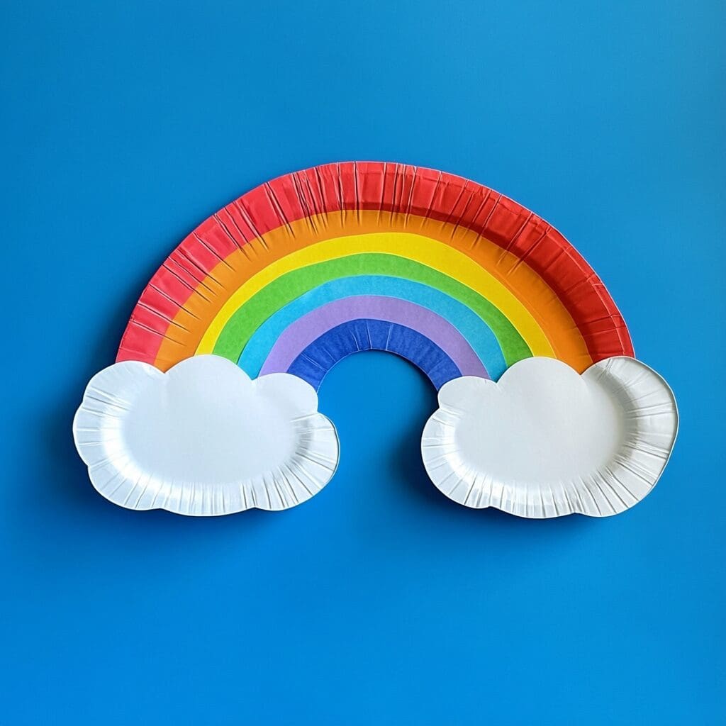 Paper plate rainbow 1