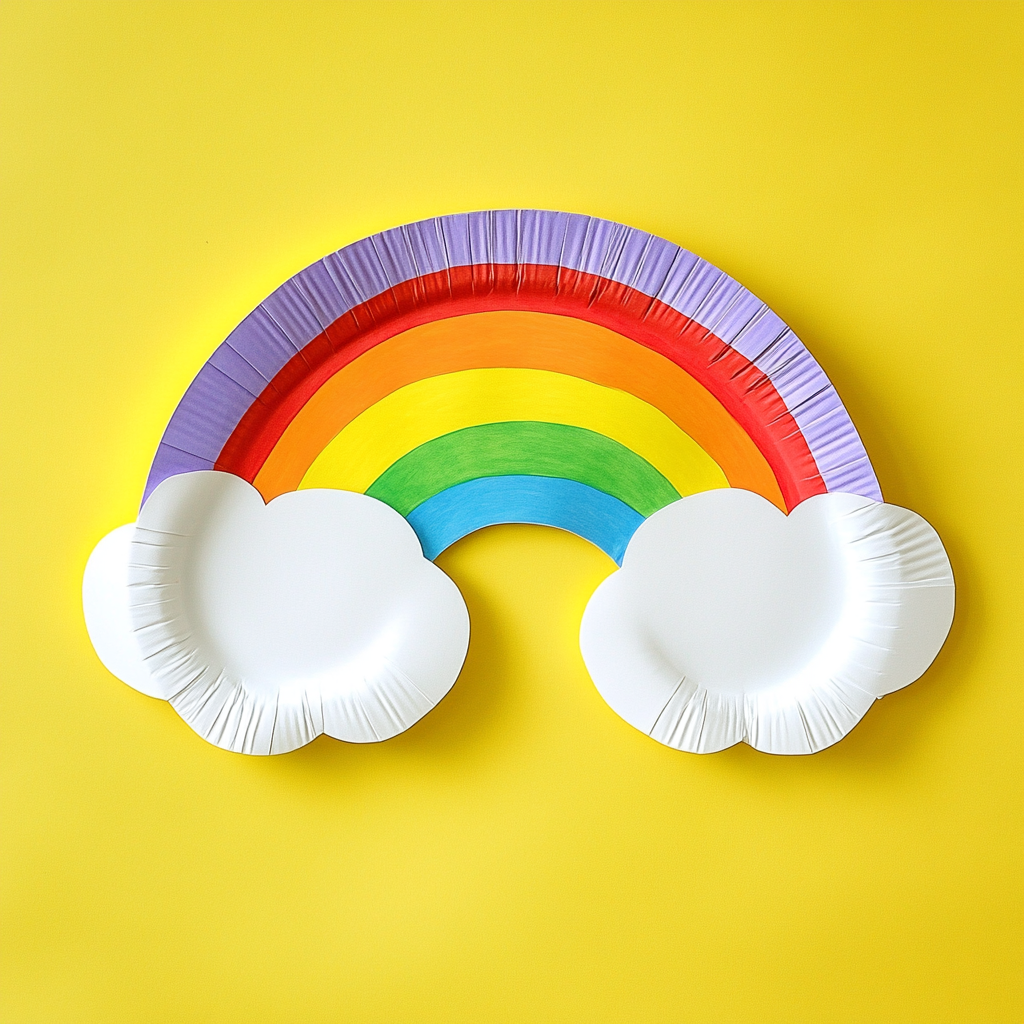 Paper plate rainbow 2