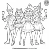 Party Costume Fun Coloring Pages