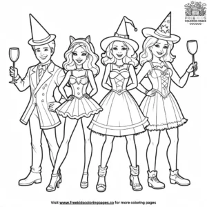 Party Costume Fun Coloring Pages