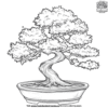 Peaceful Bonsai Tree Coloring Pages