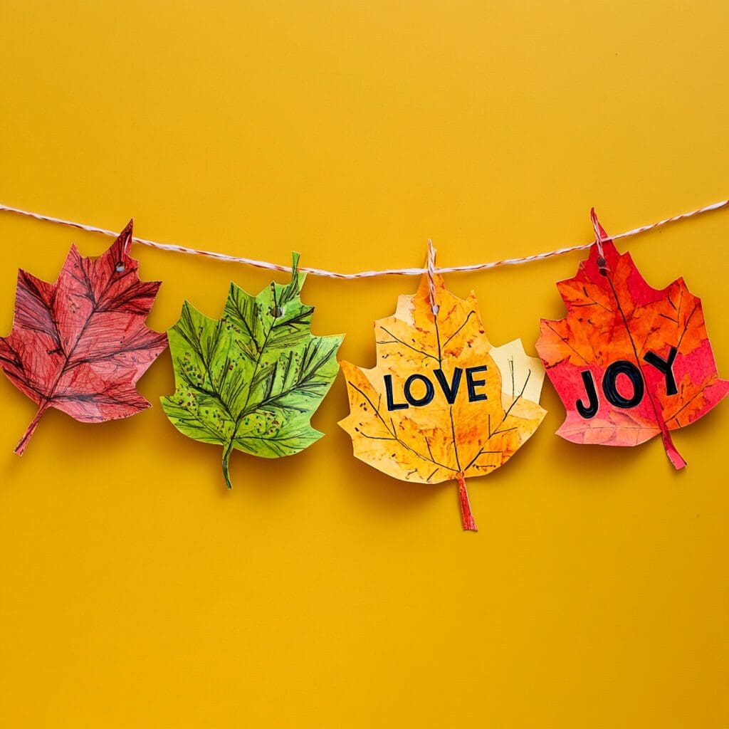 Personalized fall leaves banner 1