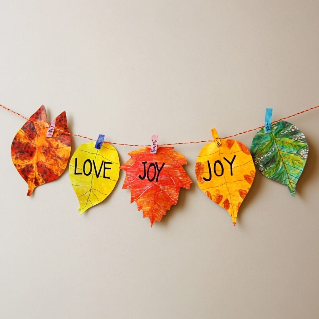 Personalized fall leaves banner 2