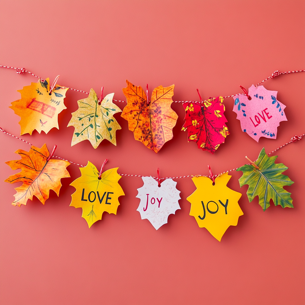 Personalized fall leaves banner 3