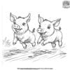 Piglet Race Coloring Pages