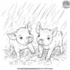 Piglets Playtime Coloring Pages