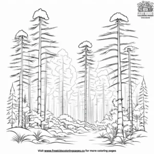 Pine Forest Coloring Pages