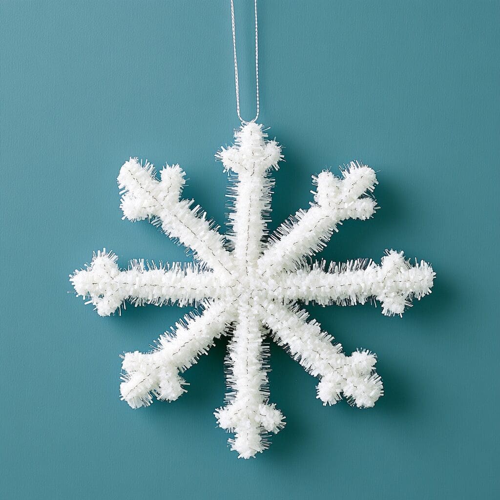 Pipe cleaner snowflakes 2