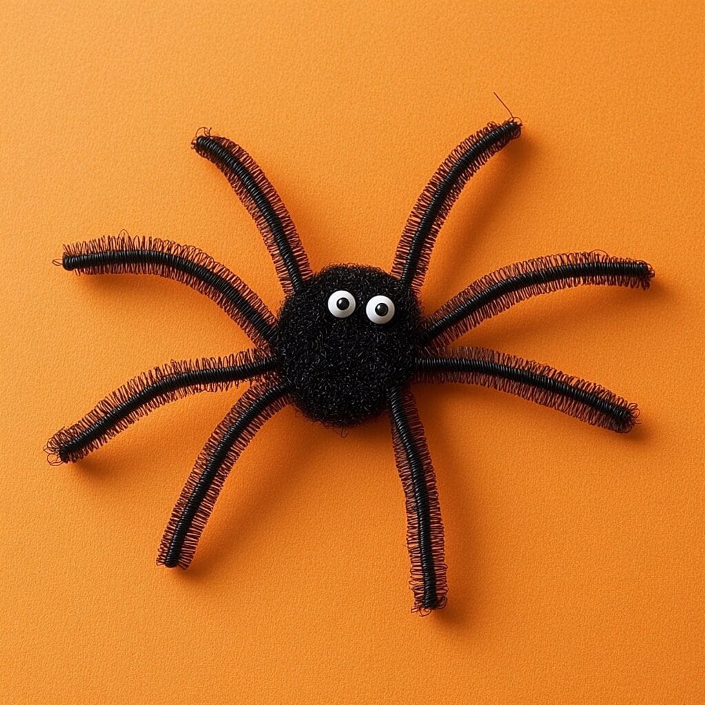 Pipe cleaner spider craft 1