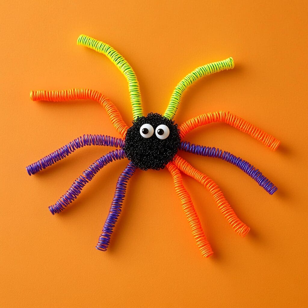 Pipe cleaner spider craft 2