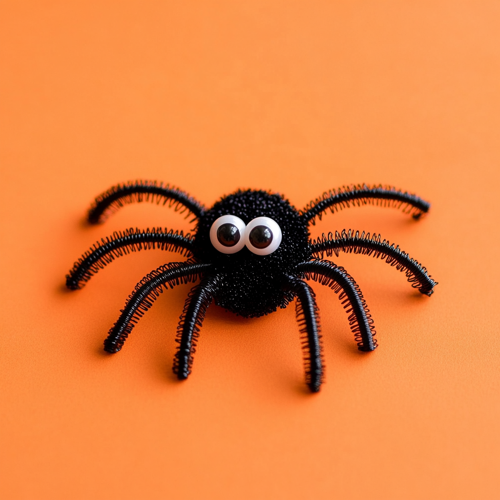 Pipe cleaner spider craft 3