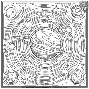 Planet Maze Coloring Pages