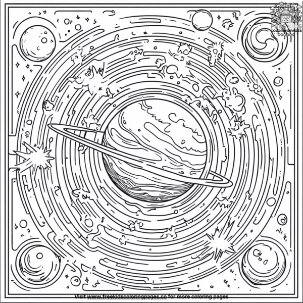 Planet maze coloring pages