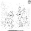 Playful Baby Reindeer Coloring Pages