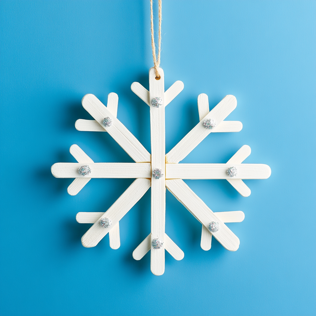 Popsicle stick snowflakes 2