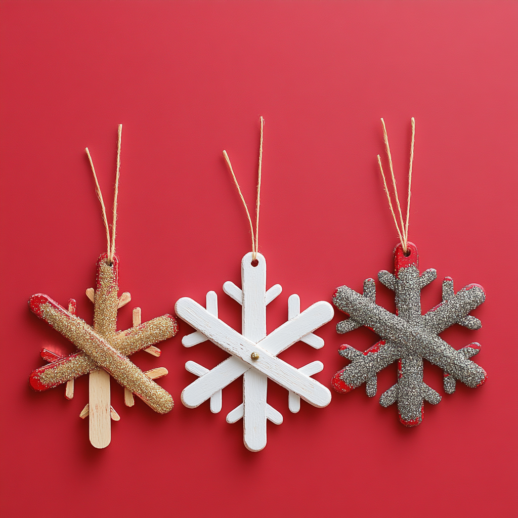 Popsicle stick snowflakes 3