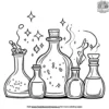 Potion Bottles Magic Coloring Pages