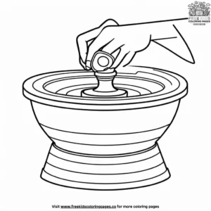 Pottery Wheel Coloring Pages