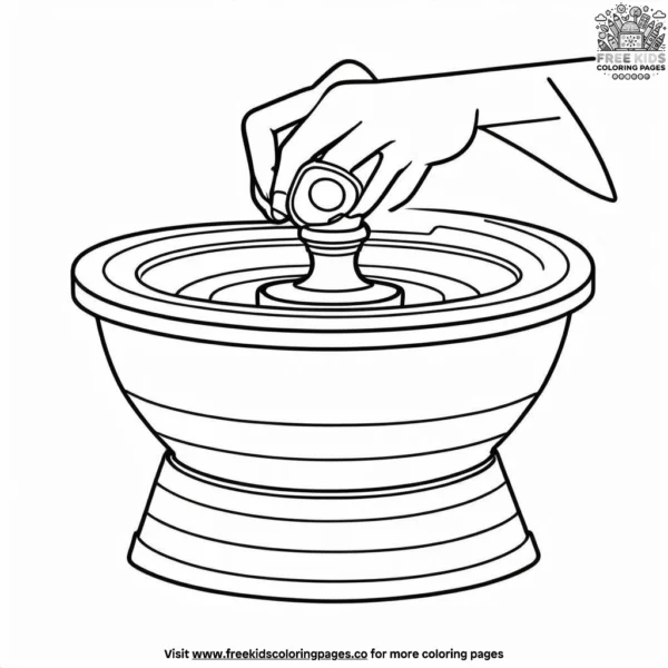 Pottery wheel coloring pages