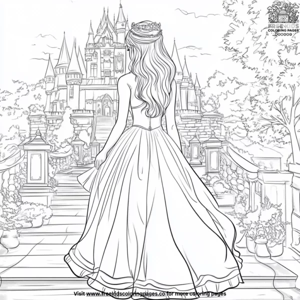 Princesses and their palaces coloring pages