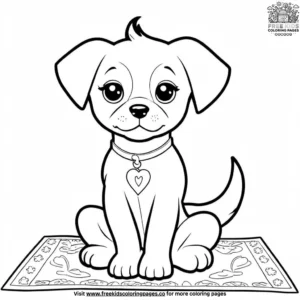 Puppy Doing Yoga Coloring Pages