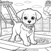 Puppy in the Playground Coloring Pages