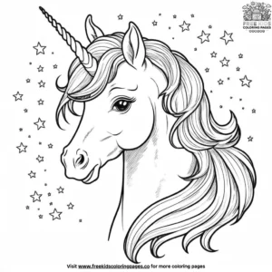 Rainbow Unicorn Magic Coloring Pages