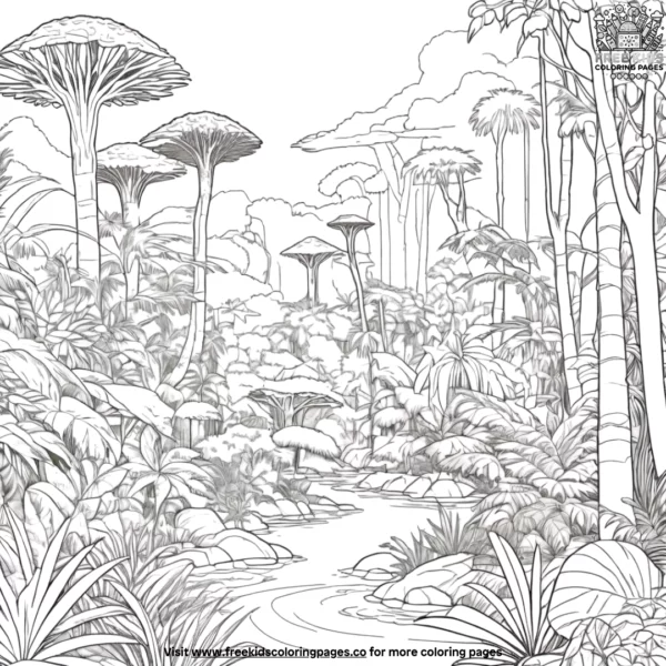 Rainforest biome coloring pages