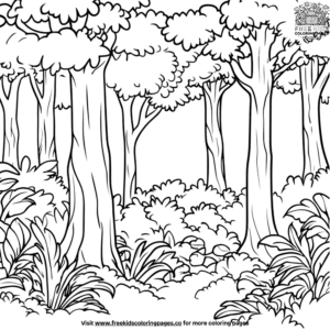 Rainforest Canopy Tree Coloring PagesBonsai Tree Coloring Pages