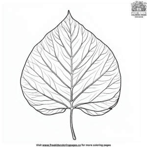 Redbud leaf coloring pages