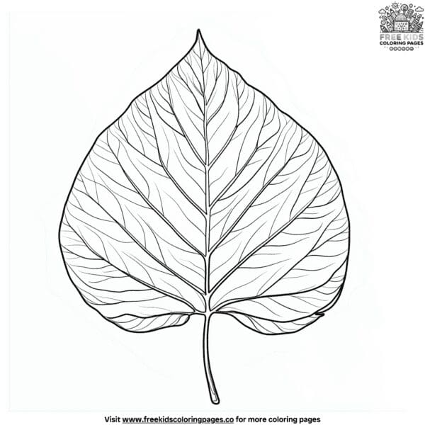 Redbud leaf coloring pages