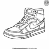 Retro High Top Sneaker Coloring Pages