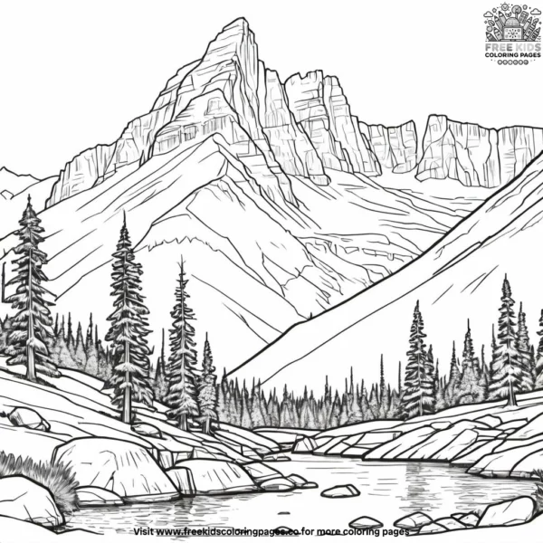 Rocky mountains coloring pages