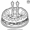 Rosca de Reyes Treats Coloring Pages