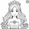 Rose Petal Princess Coloring Pages