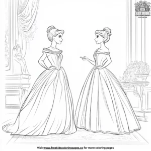 Royal princess ball coloring pages