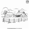 Rustic Farmhouse Coloring Pages