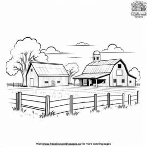 Rustic Farmhouse Coloring Pages