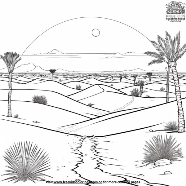 Sahara desert coloring pages