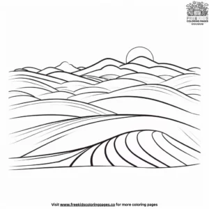 Sand Dune Sunset Coloring Pages