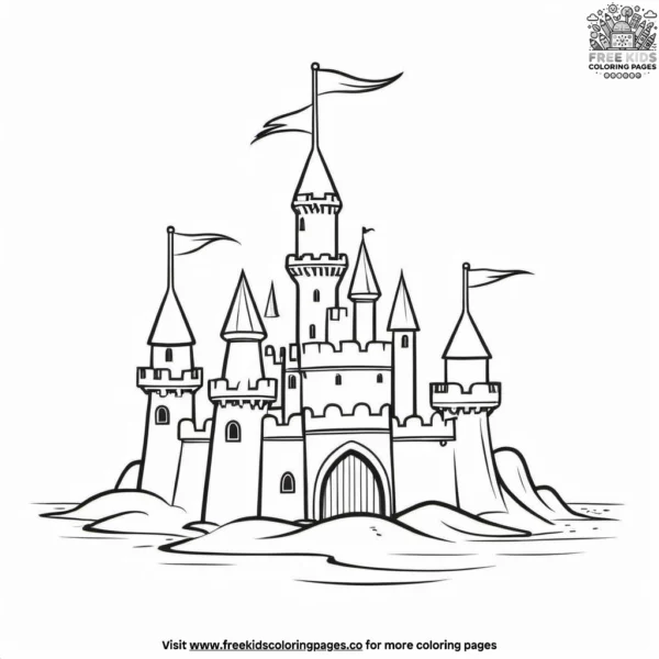 Sandcastle dreams coloring pages