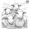 Sheep Flock Coloring Pages