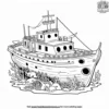 Shipwreck Scene Coloring Pages